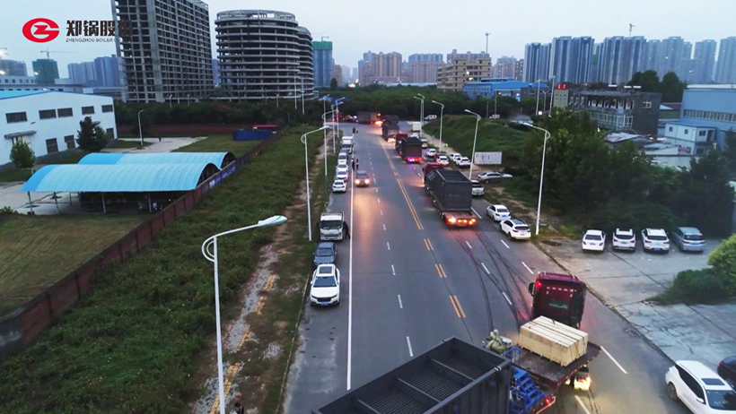 廣東玻璃窯余熱項目六車齊發(fā)貨